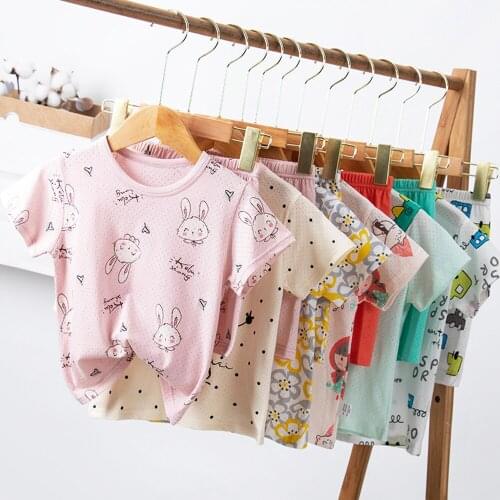 T Shirt Shorts 2pcs Sets For Baby Girl Outfits Set Unisex Teenage Tracksuit Boys Girls Clohting Sets Kids Children Clothes