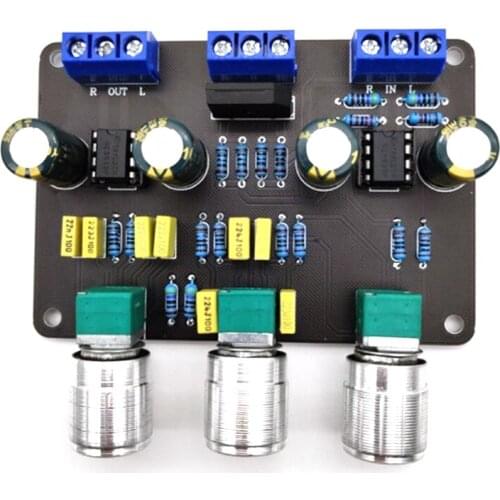 Hot Dual NE5532 Tone Stereo Preamplifier Board o HiFi Amprifier Equalizer Preamp Treble Bass Tone Control Pre Amplifier