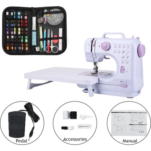 INNE Multifunction Sewing Machine Overlock Home Small Machines Household Electric Suit 12 Stitches Pedal Night Light