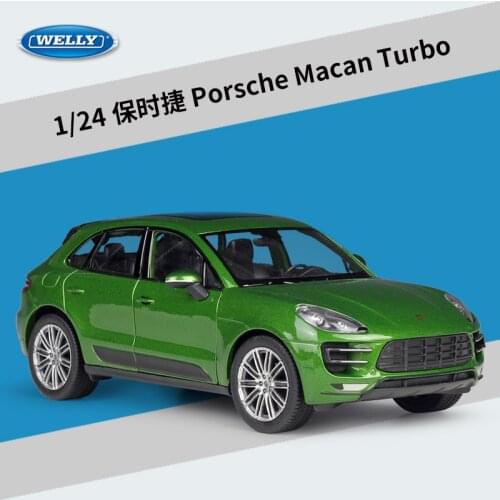 WELLY Diecast 1:24 skala modelu samochodu zabawki porsche macan Turbo SUV wysokiej symulator metalu samochodzik-zabawka ze stopu