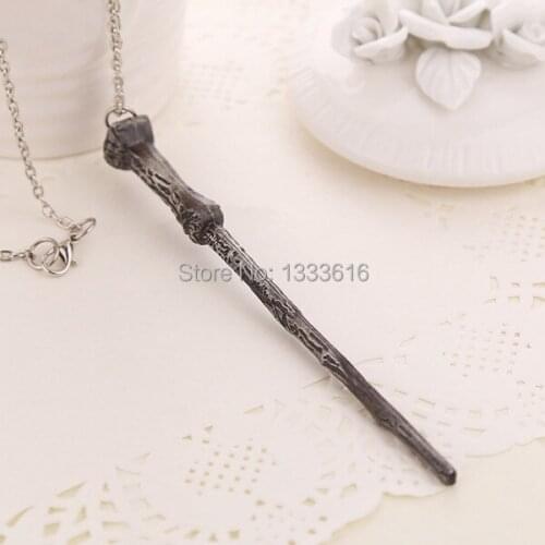 Fashion Magic Wand Pendant Necklace Birthday Party Gifts For Family Friends Necklaces For Women Men Friendship Jewelry Collar