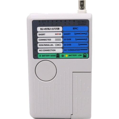 MT-8673 RJ45 RJ11 RJ12(UTP/STP) USB and Coaxial Remote Lan Cable Tester