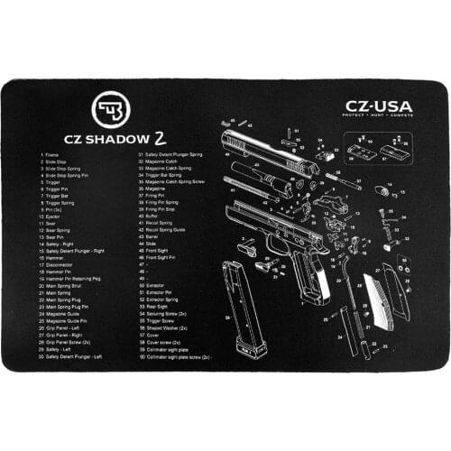 Non-Slip Gun Cleaning Mat Bench Rubber Carpet With Diagram Parts And Instructions AK47 AR15 REM870 1911 P229 P226 Glock S&W B92