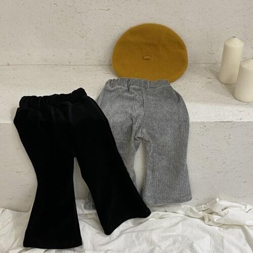 2021 Autumn New Korean Childrens Clothing Korean Western Style Baby Girls' Autumn Clothing Girls Flared Pants