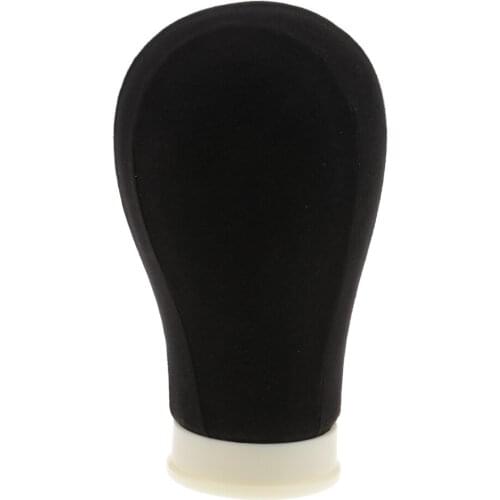 New Cork Canvas Block Manequin Manikin Head Wig Toupee Making Display Styling Model with Mount Hole Black 20