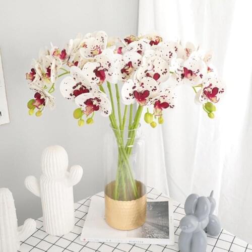 1 bundle plastic Butterfly orchid vases for home decor wedding decorative flowers Christmas gifts box artificial flower