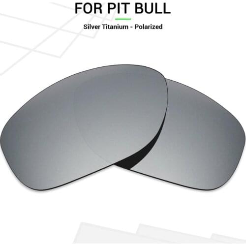 Mryok POLARIZED Replacement Lenses for Oakley Pit Bull Sunglasses Silver Titanium