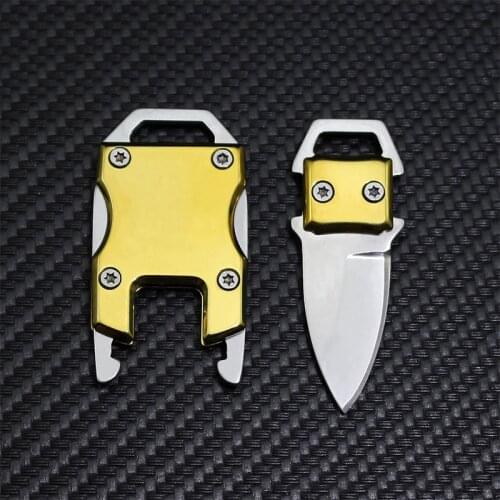 Dropshipping Household Outdoor EDC Key Knife 440C Steel Handle Folding protable Mutil Mini tactical Pocket Knife Separable Tool