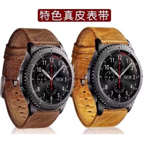 22mm 20mm for Samsung Galaxy active 2 42 46 Gear sport S3 s2 leather band Pebble Time Huami amazfit 3 2 1 gtr gts pace bip strap
