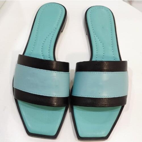 Summer 2021 Luxury Slippers for Womens Canvas Instagram Best-selling Outdoor Beach Flat Slippers New Woman Shoes 2021 Shoes