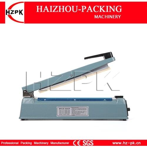 HZPK Iron Body Heat Impulse Plastic Aluminum Bag Sealing Manual Sealer Small Home Kitchen Machine Packing Machine 300mm ISF-300