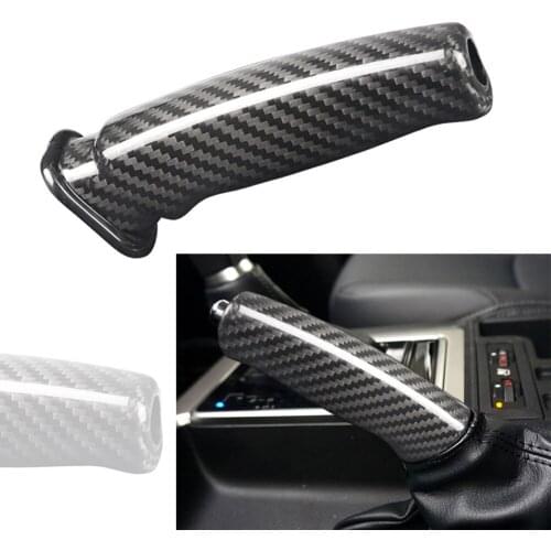 Carbon Fiber Car Handbrake Cover Replacement Handle Protector For Toyota Land Cruiser Prado 2014 2015 2016 2017 2018 2019