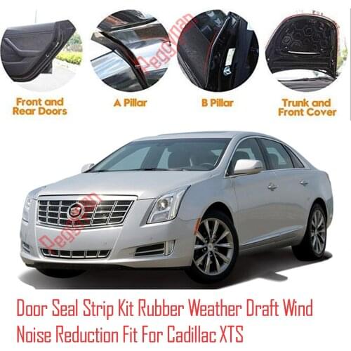 Door Seal Strip Kit Self Adhesive Window Engine Cover Soundproof Rubber Weather Draft Wind Noise Reduction Fit For Cadillac XTS