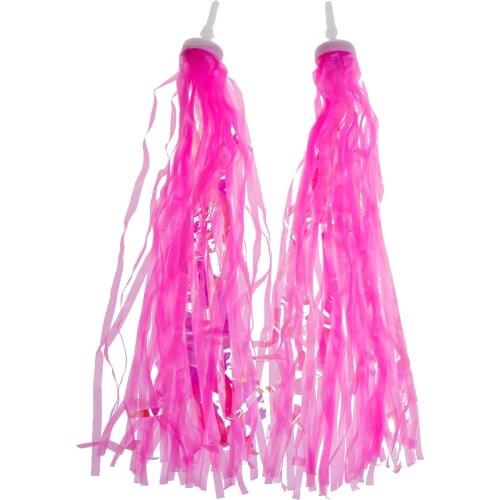 Bike Tricycle Streamers Handlebar Grips Tassels Cycling Accessories for Kids Girls Boys Bicycle Decoration 5-Color