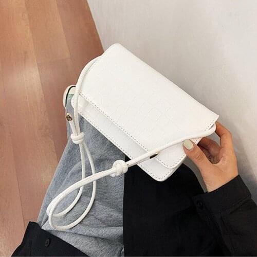 Vintage Small Shoulder Bags For Women Leather Flap Small Square Messenger Bag Solid Color Handbag And Purses Women Hobo Bag