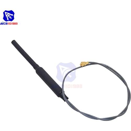 Diymore 2.4GHz WIFI Antenna 3DBI UFL IPEX Connector Brass Inner Aerial 23cm Length 1.13 Cable HLK-RM04 ESP-07