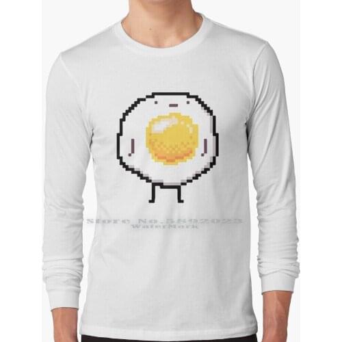 Sunny Side Up Standing Up Egg Funny T-Shirt Long Sleeve T Shirt 100% Pure Cotton Big Size Enjoy Life Be Happy And Let The Sun