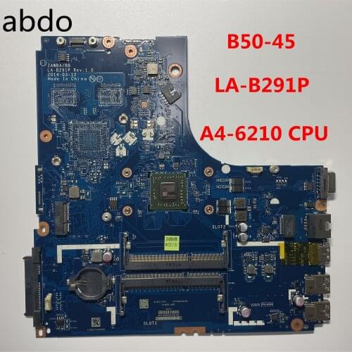 ZAWBA/BB LA-B291P mainboard for Lenovo laptop B50-45 motherboard with A4-6210