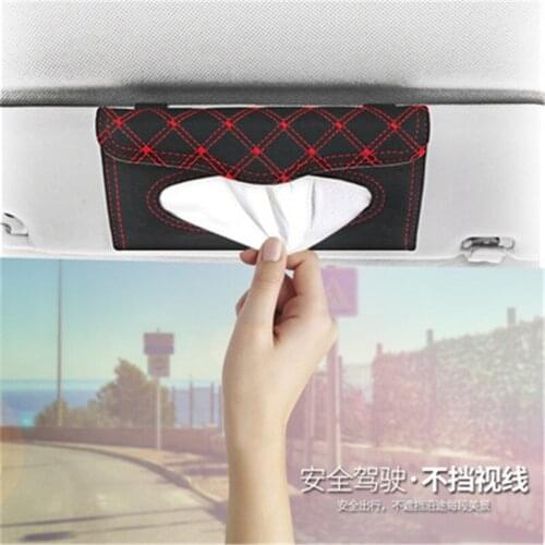 1 Pcs Car Tissue Box Towel Sets Car Sun Visor Tissue Box Holder Auto Interior Storage Decoration Car Accessories