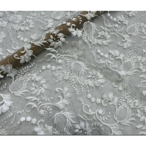 3D Wedding Dress Tull embroidery Lace Fabrics