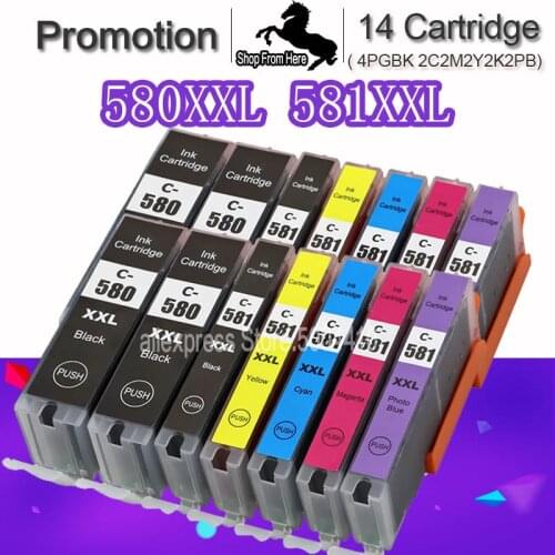 6C For Canon Pixma TS8151 TS8152 TS8251 TS8252 Cartridge Printer Ink PGI-580 XL XXL 580XXL PGI580
