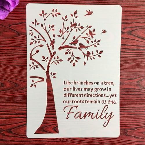 A4 29 * 21cm life Tree Mandala DIY Stencils Wall Painting Scrapbook Coloring Embossing Album Decorative Paper Card Template