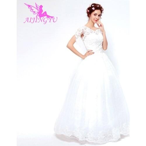 AIJINGYU 2021 new Customized china bridal gowns cheap simple wedding dress sexy women girl wedding dresses gown TS142