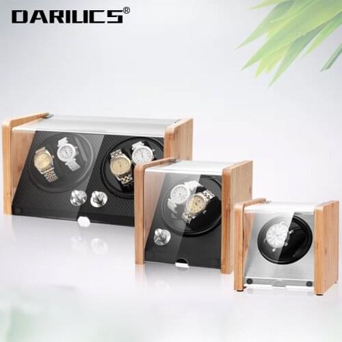 Automatic Luxury Watch Winder Box Display Accessories Mechnical Wooden for Male Wood Storage Metal Knob Switch Rectangle