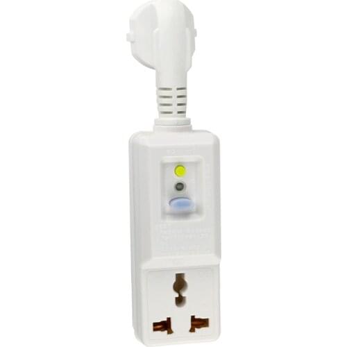 10A 220V 240V EU Plug GFCI Leakage Protection Safety RCD Socket Adaptor Home Circuit Breaker Cutout Power Trip Switch For EU