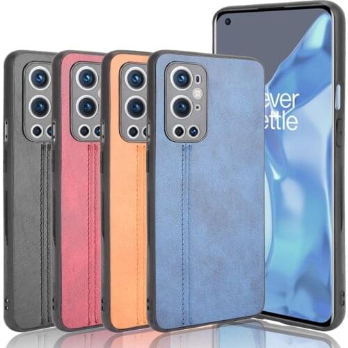 For Oneplus Nord 2 8T 7T 8 7 Case Route Calfskin Soft Edge PU Leather PC Hard Back Cover For Oneplus 9 8 7T 7 pro Phone Case