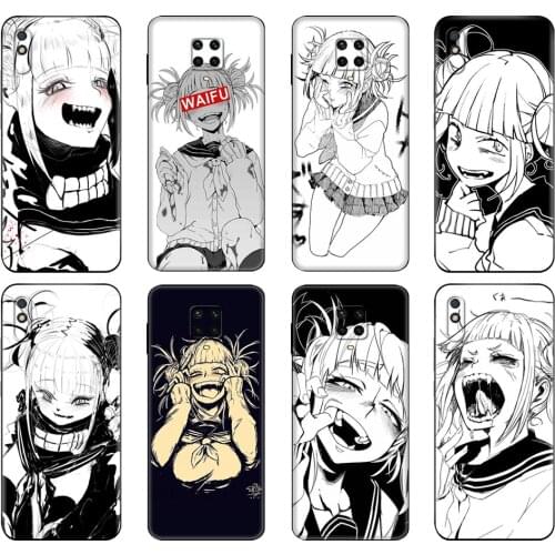 Black tpu Case For Xiaomi Redmi 7A 8 8A 9 9A 9C Case Redmi Note 8T 8 Pro T Note 9 9S 9 Pro Case Anime Himiko Toga Boku