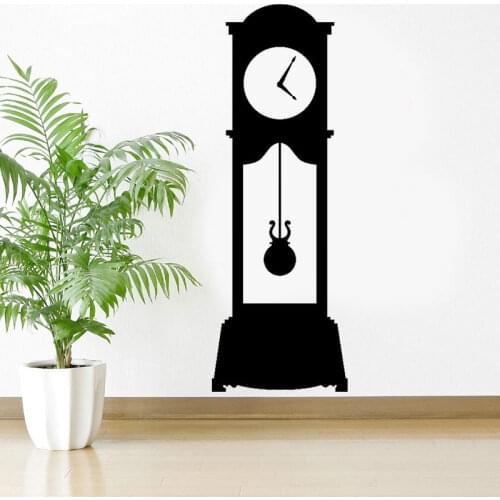 Grandfather Clock - Wall Decal Custom Vinyl Art Stickers For Living Room Modern Wall Art Waterproof DIY Mural LR30