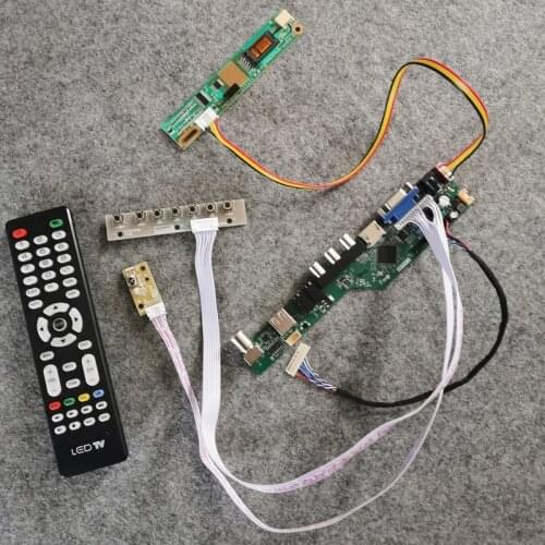 DIY kit LVDS 20 Pin 1024*768 For LTD121EA41/LTD121EC3S/LTM12C324C/LTM12C505K matrix panel 1-CCFL VGA USB AV LCD drive board