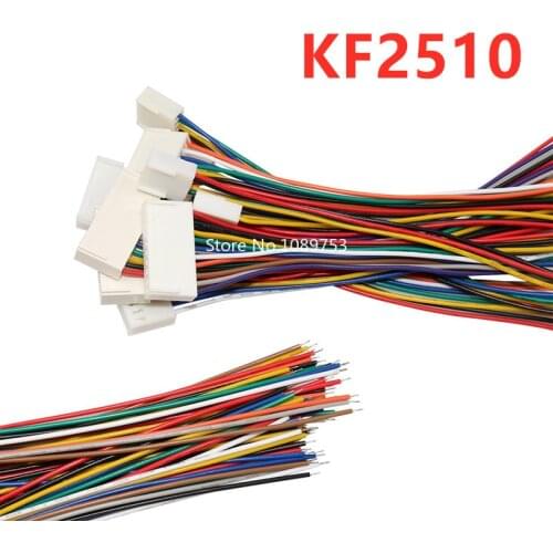 10PCS 20CM KF2510 Terminal Wire 2.54mm Spacing 2/3/4/5/6P Single Head Electronic Wire 26AWG Connecting Wire
