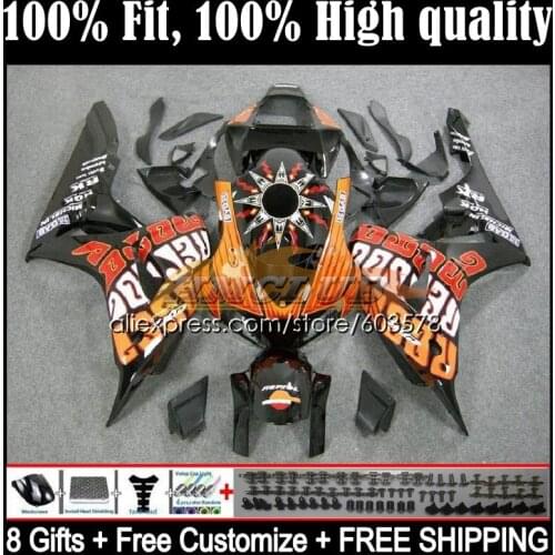 Injection Body For HONDA CBR 1000 RR CC CBR 1000RR 1000CC 49CL.6 CBR1000RR 06 07 CBR1000 RR 2006 2007 OEM Fairing Repsol orange