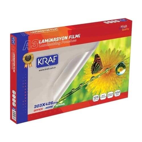 Laminating Film 125 Micron A3 303x426mm 100'lü Kraf 439608353