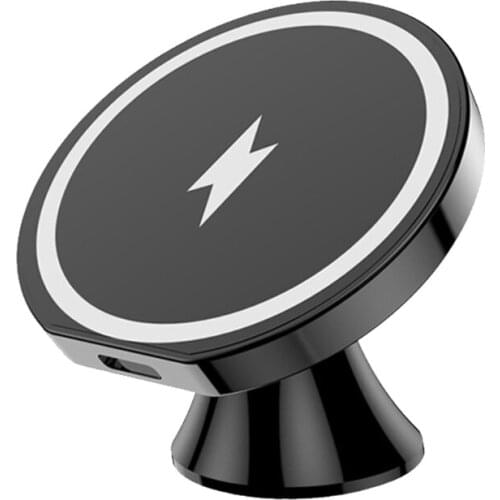 Magnetic Wireless Charging Car Holder 15W Fast Charging For Iphone 12 360 Degree Rotation Built-in Heat Sink Car Chargers Holder