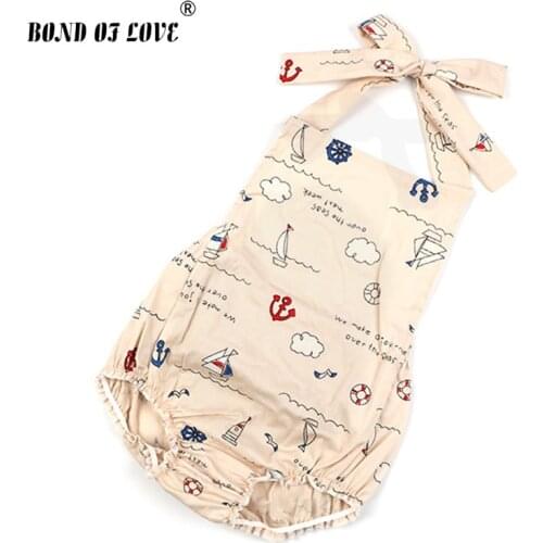 Cute Newborn Baby Girls Rompers Toddler Girl Fashion Sleeveless Brief Rompers Cartoon Pattern Baby Girls Jumpsuit Clothing