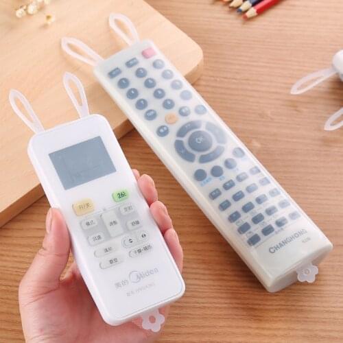 Cute Silicone TV Remote Control Cover Air Condition Control Case Waterproof Dust Protective Storage Bag Organizer