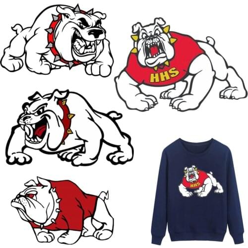 Catoon Dog Patches Animals Thermal Stickers on Clothes Iron-on Transfers for Clothing Thermoadhesive Patch Diy Heat Applique