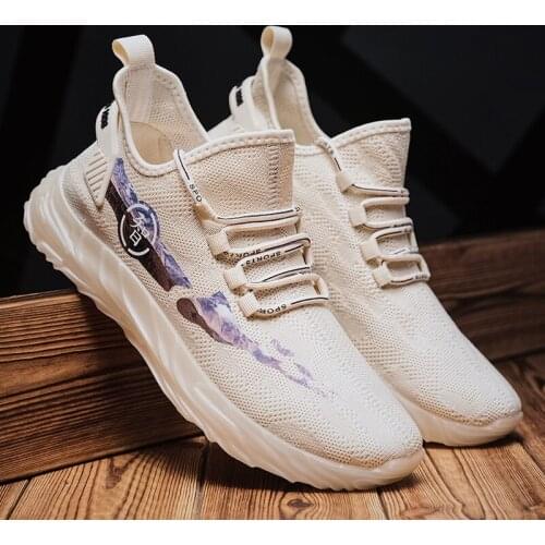 2020 Autumn New Mens casual sneakers men leisure shoes breathable mesh sport shoes Walking sneakers with chinese letter