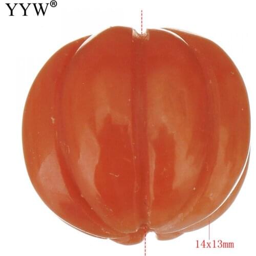 Natural Coral Beads,Women Jewelry, carved, reddish orange, 14x13x14mm, Hole:Approx 1mm, Sold By PC
