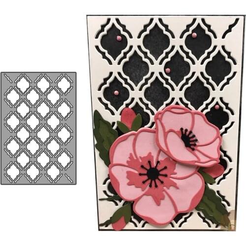 2021 New Arrival Crosswise Diamond Grid Background Dies Metal Cutting Dies For Scrapbooking DIY Cards Stencil Paper