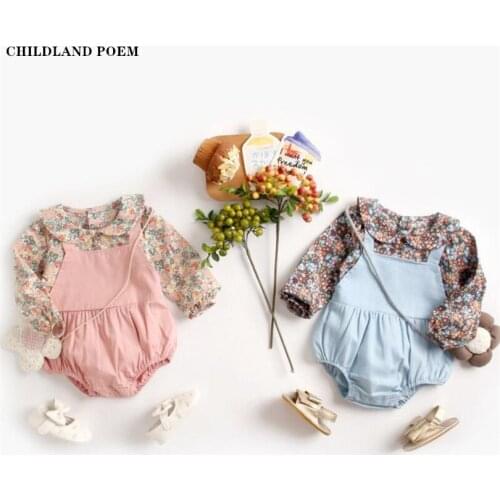 Baby Girls Clothes Newborn Spring Princess Baby Romper Long Sleeve Floral Toddler Baby Jumpsuits Baby Girls Romper Playsuit