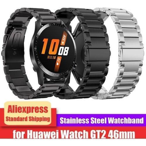 For Huawei Watch GT2 46mm Strap Stainless Steel Bracelet Watchbands Wristband Quick Release Band Luxury Elegant Gifts