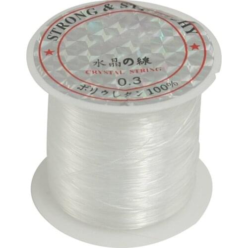 Jewelry Beading Thread 0.3mm Dia. Clear Nylon Fishing Line Spool 17 Lbs