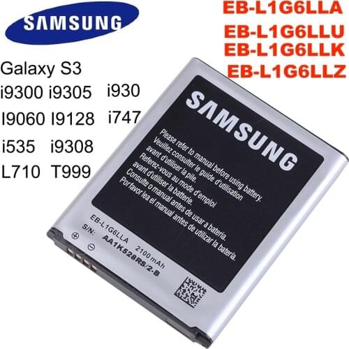 SAMSUNG Orginal EB-L1G6LLA EB-L1G6LLU EB-L1G6LLK EB-L1G6LLZ 2100mAh Battery For Samsung Galaxy S3 i9300 i9305 i930 i747 I9060