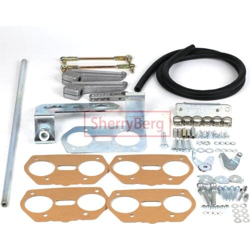 SherryBerg T1 T4 Linkage 40IDF 44IDF 48IDF 40MM/44MM/48MM Carb Hex Bar Offset Manifolds for VW Beetle Bug Weber TYPE1 T2 ENGINE