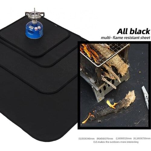 Outdoor camping silicone fireproof cloth, barbecue heat insulation pad, glass fiber cloth, high temperature fireproof blanket