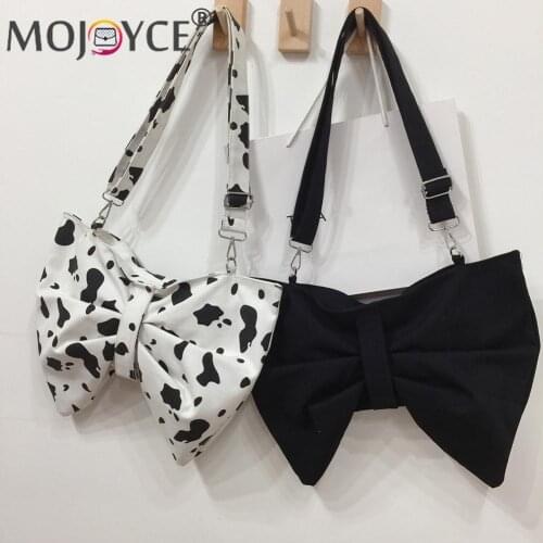 Women Luxury Evening Large Capacity Solid Color Shoulder Crossbody Bags Fashion Canvas Designer Bowknot Messenger Handbag